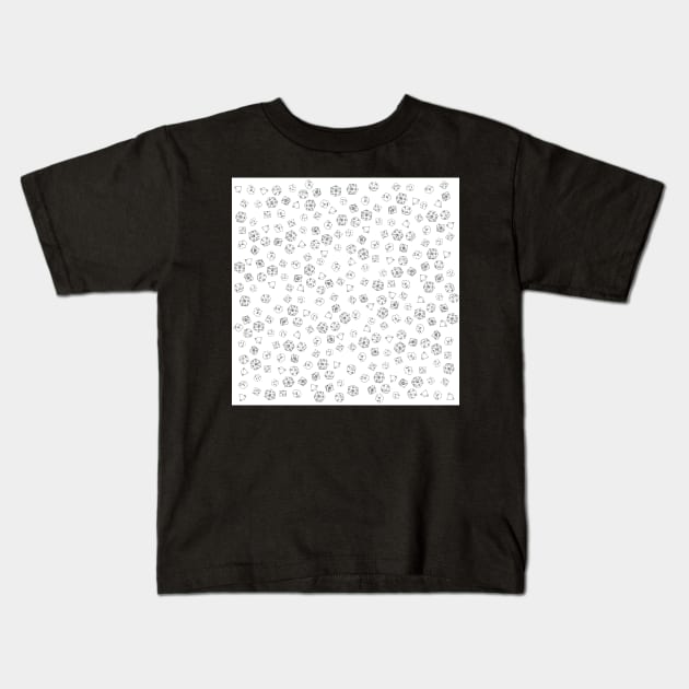 D&D DICE Pattern Kids T-Shirt by Cptninja